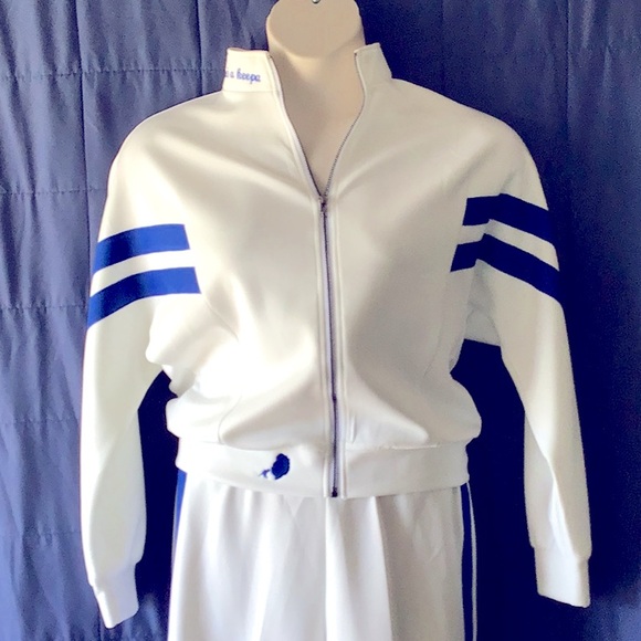 White and Blue Women's Pantsuit - Picture 7 of 8